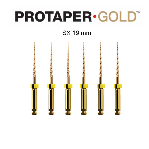 LIMAS MECANIZADAS PROTAPER GOLD SX 19 mm MAILLEFER